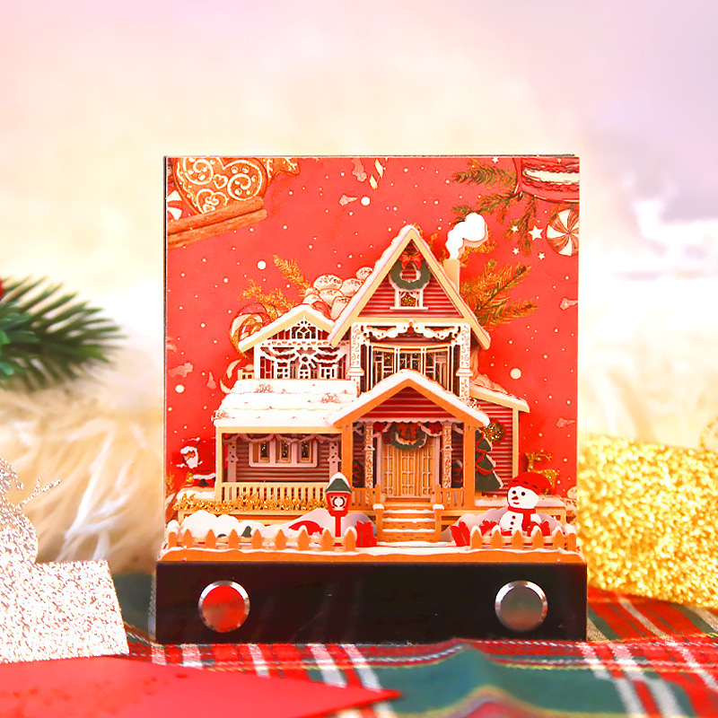 Christmas Cottage 3D Calendar Memo Pad - Image 3