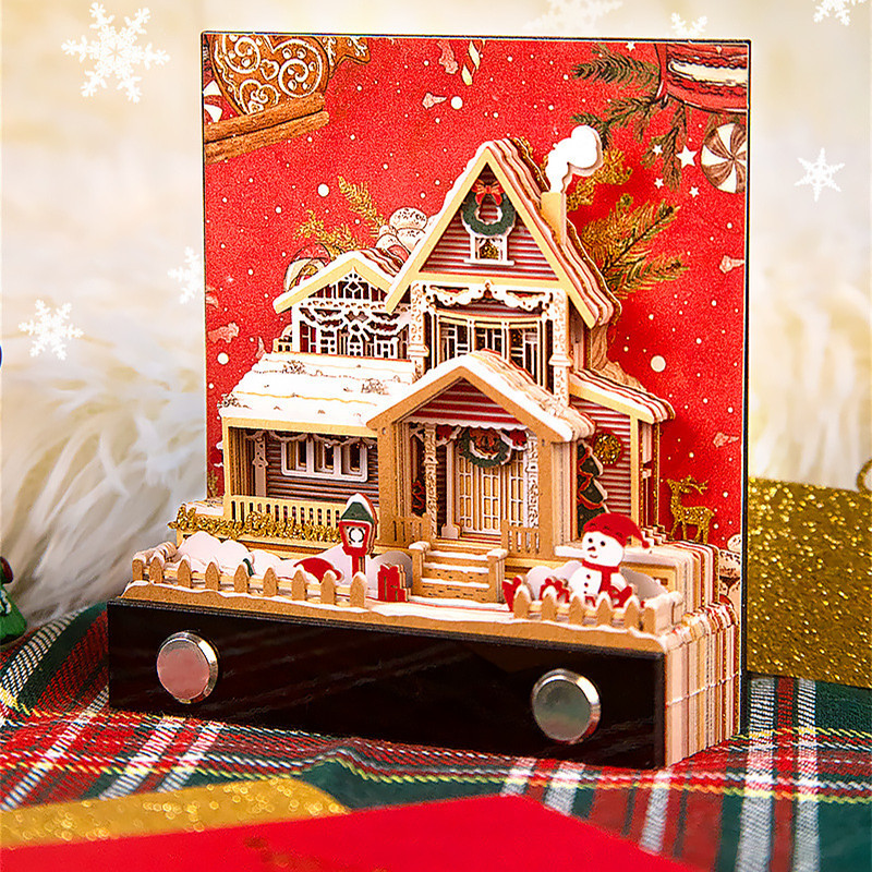 Christmas Cottage 3D Calendar Memo Pad - Image 4