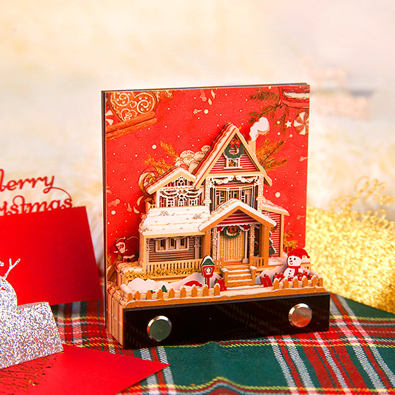 Christmas Cottage 3D Calendar Memo Pad - Image 2