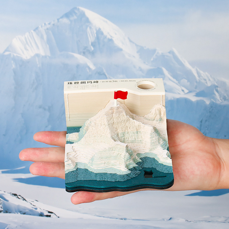 Summit Notes – Everest 3D Paper Carving Memo Pad - Image 2