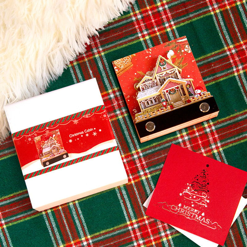 Christmas Cottage 3D Calendar Memo Pad