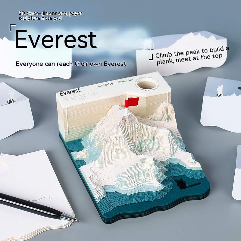Summit Notes – Everest 3D Paper Carving Memo Pad - Image 5