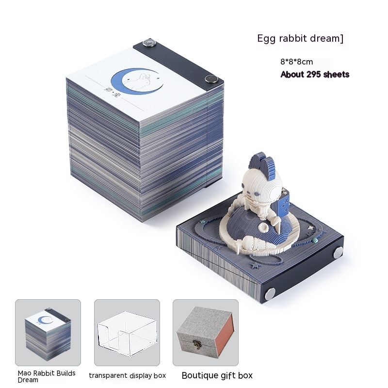 Gentle Leap – Year of the Rabbit 3D Memo Pad - Image 4